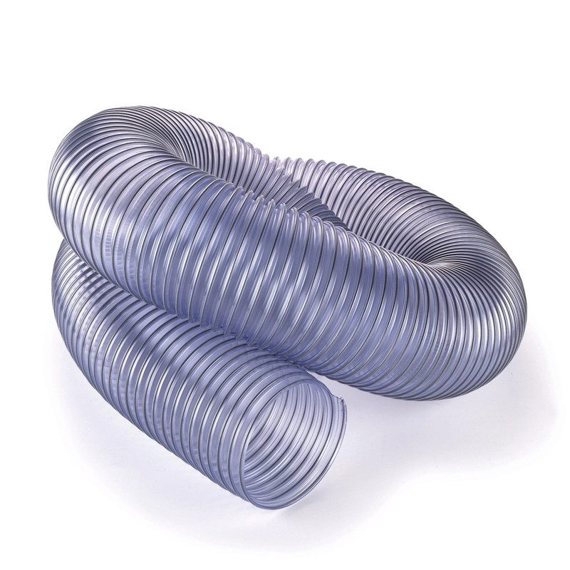 5" x 10' Flexadux PV Dust Collection Hose - Clear